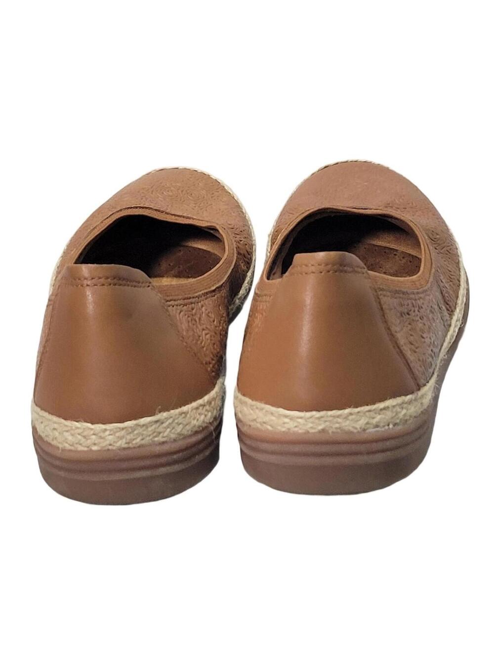 Clarks Originals Womens Elaina Rae Tan Camel Leather Ballet Flats Size 8.5 M - Picture 4 of 16